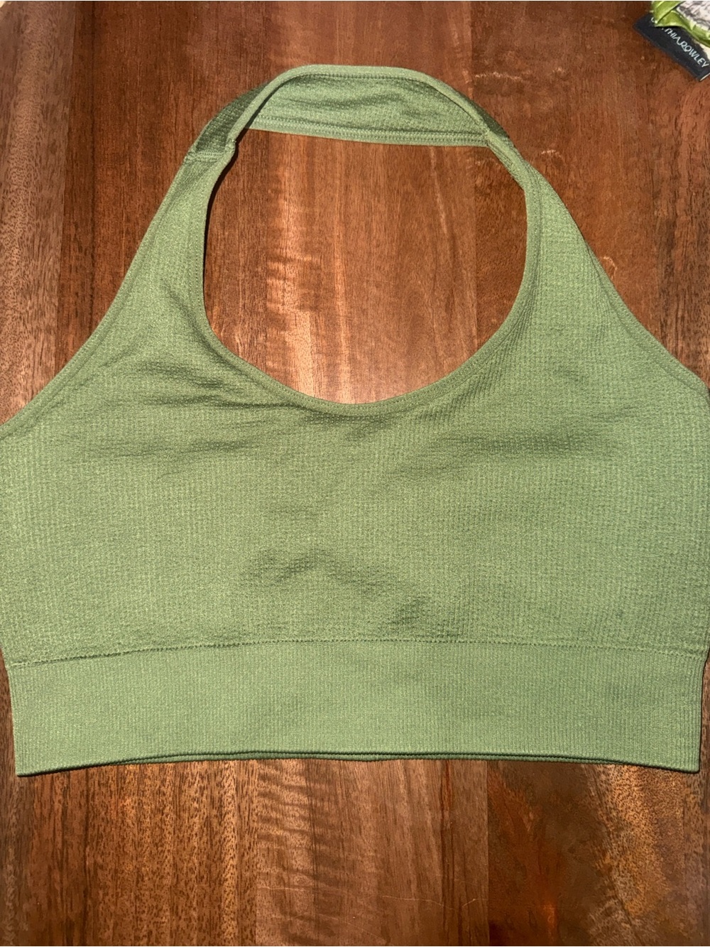 NVGTN Sage Green Seamless Halter Sports Bra
